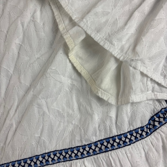 TOMMY BAHAMA Women’s White Cotton Clip Embroidered Coverup Dress size: Medium - Picture 5 of 10